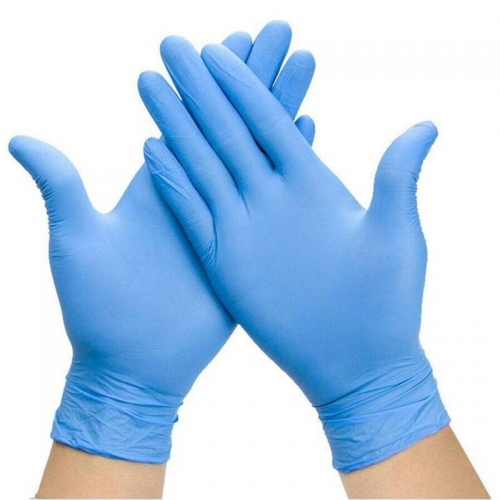 Blue nitrile gloves powder free